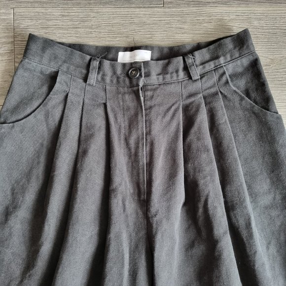 Oak + Fort Pleated Wide Leg Jeans Size M - Picture 3 of 7